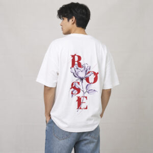 Rose Print Baggy Oversized Tshirt