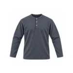 RIB-KNIT HENLEY T-SHIRT