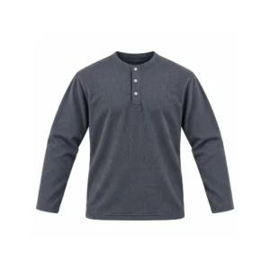 RIB-KNIT HENLEY T-SHIRT