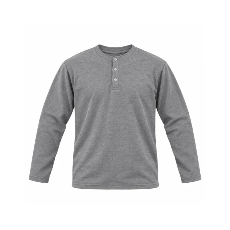 henley shirt Hazel Grey for men